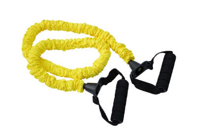 Эспандер в оболочке (полиэстер) слабое сопротивление желтый