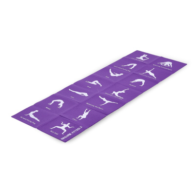 Складной коврик для йоги 4 мм (с упражнениями)