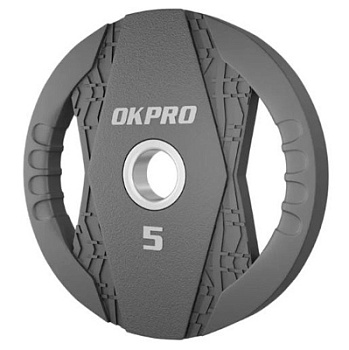 Диск олимпийский обрезиненный 5 кг OKPRO