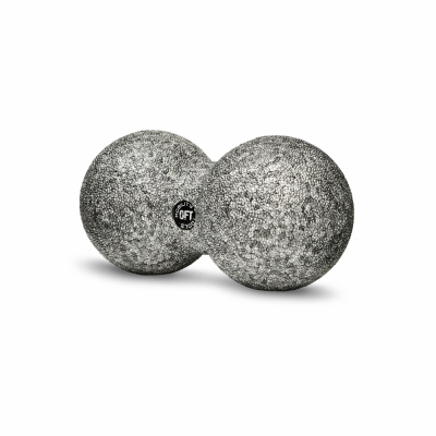 Шар массажный сдвоенный 16 х 8 см серый