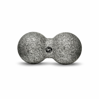 Шар массажный сдвоенный 16 х 8 см серый