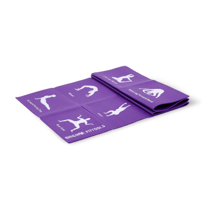 Складной коврик для йоги 4 мм (с упражнениями)