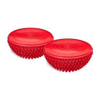 Полусфера массажно-балансировочная (набор 2 шт) красный