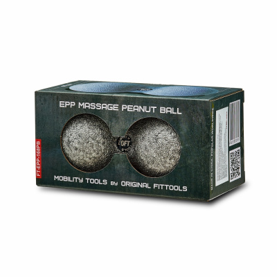 Шар массажный сдвоенный 16 х 8 см серый