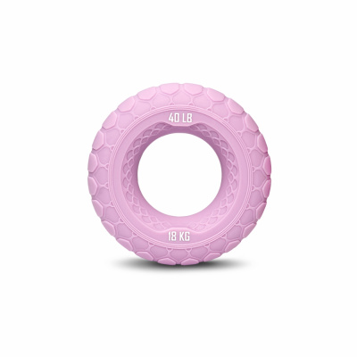 Набор из двух массажных мячей с кистевым эспандером пурпурный